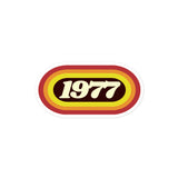 1977 Retro Oval Bubble-free stickers