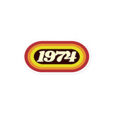 1974 Retro Oval Bubble-free stickers