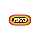 1973 Retro Oval Bubble-free stickers