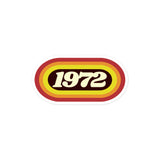 1972 Retro Oval Bubble-free stickers