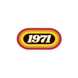 1971 Retro Oval Bubble-free stickers