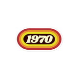 1970 Retro Oval Bubble-free stickers