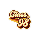 Class of 98 Graduation Retro 1998 Reunion Bubble-free stickers