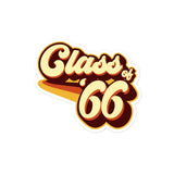 Class of 66 Graduation Retro 1966 Reunion Bubble-free stickers