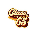 Class of 65 Graduation Retro 1965 Reunion Bubble-free stickers