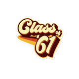 Class of 61 Graduation Retro 1961 Reunion Bubble-free stickers