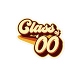 Class of 00 Graduation Retro 2000 Reunion Bubble-free stickers