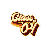 Class of 04 Graduation Retro 2004 Bubble-free stickers