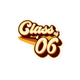 Class of 06 Graduation Retro 2006 Bubble-free stickers