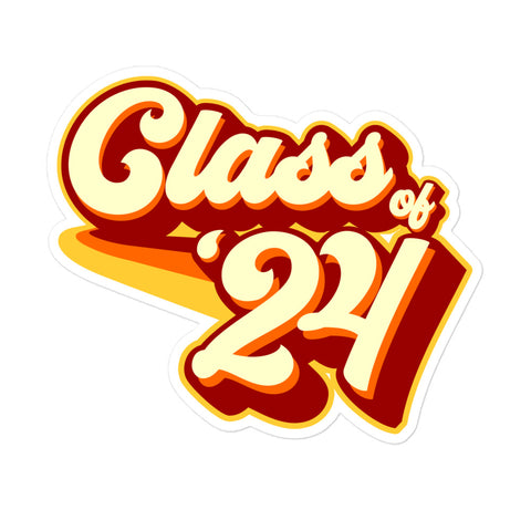 Class of 2024 Bubble-free stickers