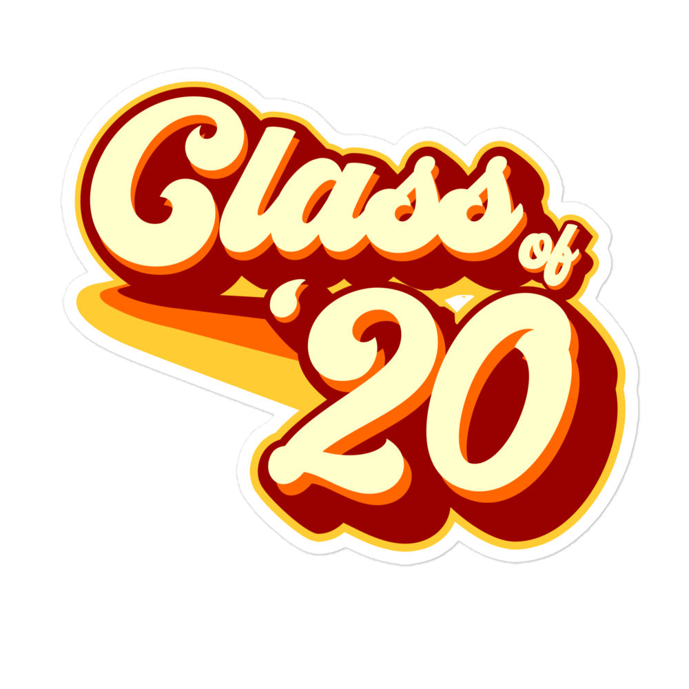 Class of 2020 Bubble-free stickers