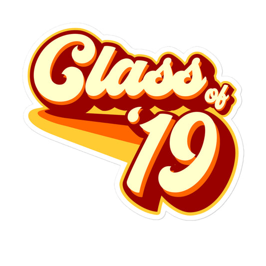 Class of 2019 Bubble-free stickers