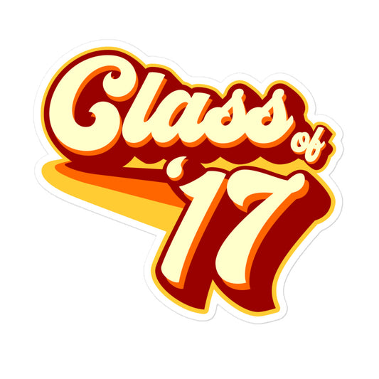Class of 2017 Bubble-free stickers