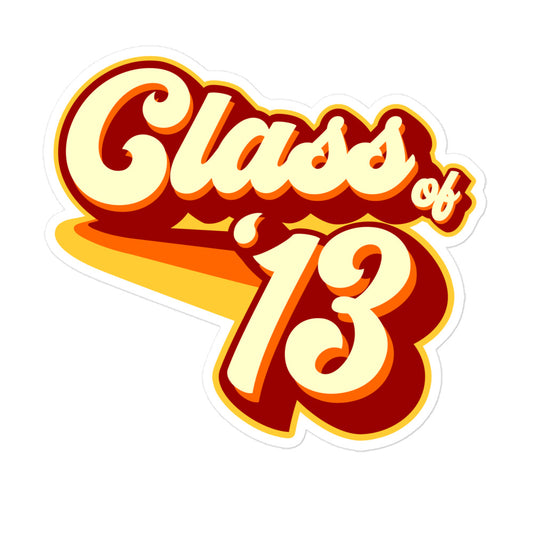 Class of 2013 Bubble-free stickers