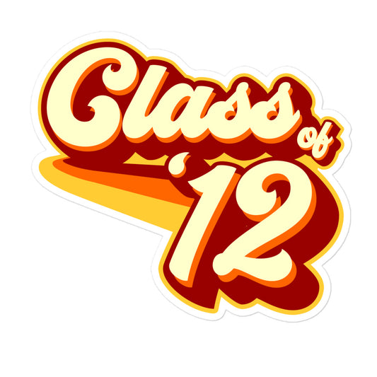 Class of 2012 Bubble-free stickers
