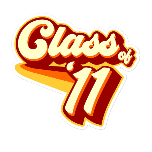 Class of 2011 Bubble-free stickers