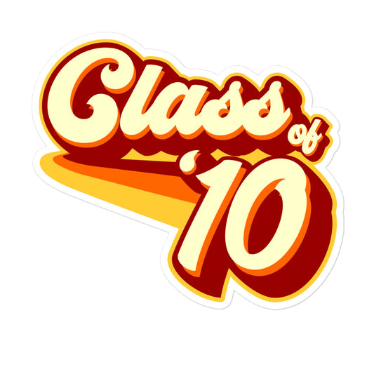 Class of 2010 Bubble-free stickers
