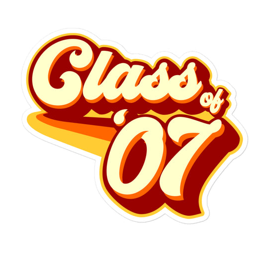 Class of 2007 Bubble-free stickers