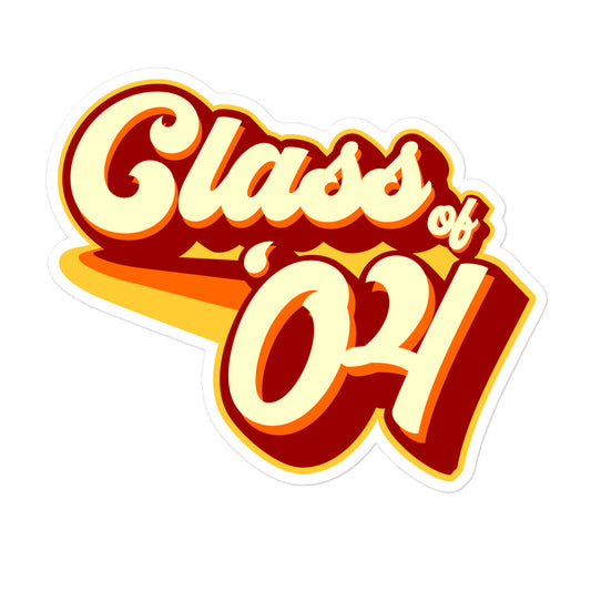 Class of 2004 Bubble-free stickers