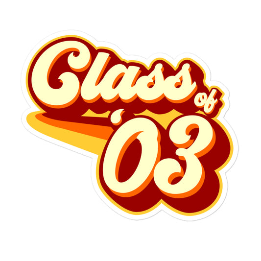Class of 2003 Bubble-free stickers
