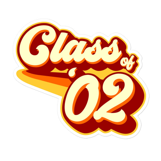 Class of 2002 Bubble-free stickers