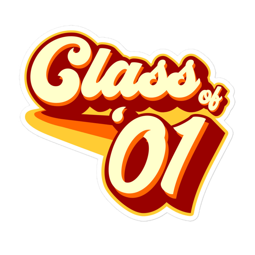 Class of 2001 Bubble-free stickers
