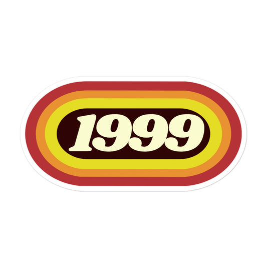 1999 Retro Oval Bubble-free stickers