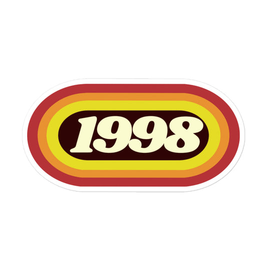 1998 Retro Oval Bubble-free stickers