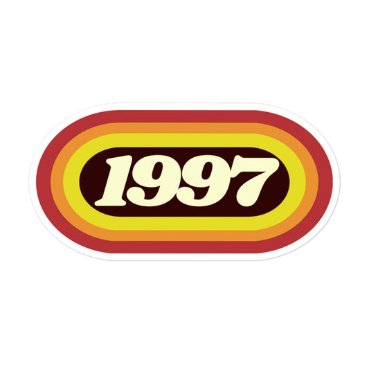 1997 Retro Oval Bubble-free stickers