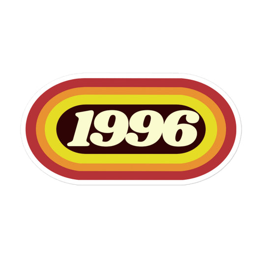 1996 Retro Oval Bubble-free stickers