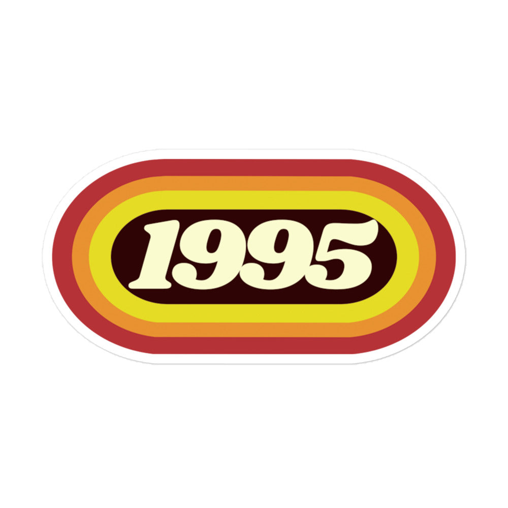 1995 Retro Oval Bubble-free stickers
