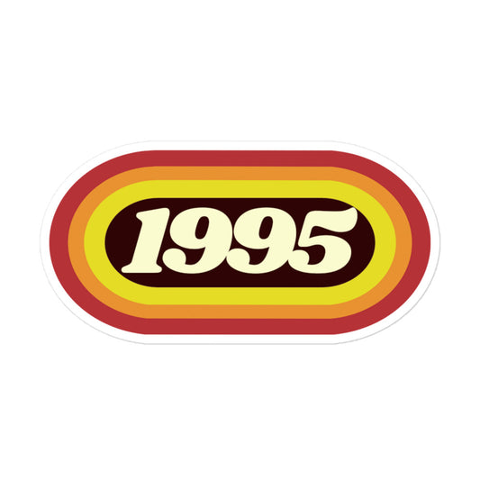 1995 Retro Oval Bubble-free stickers