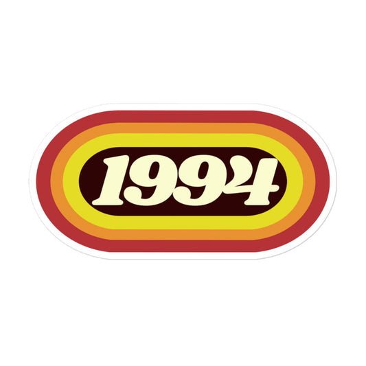 1994 Retro Oval Bubble-free stickers