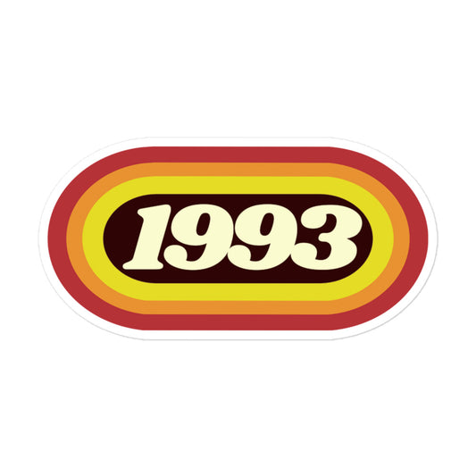 1993 Retro Oval Bubble-free stickers