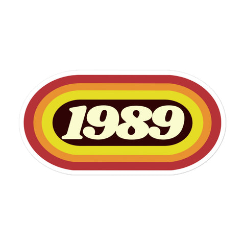 1989 Retro Oval Bubble-free stickers