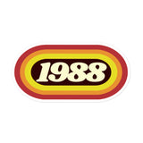 1988 Retro Oval Bubble-free stickers