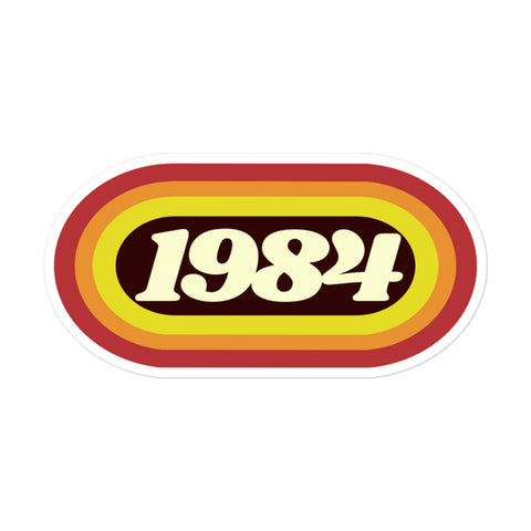 1984 Retro Oval Bubble-free stickers