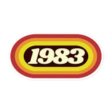 1983 Retro Oval Bubble-free stickers