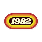 1982 Retro Oval Bubble-free stickers