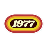 1977 Retro Oval Bubble-free stickers