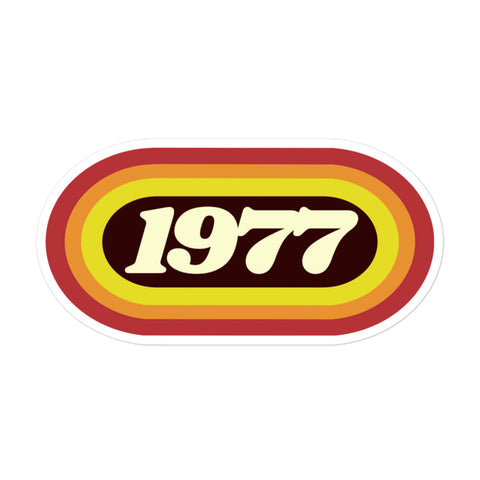 1977 Retro Oval Bubble-free stickers