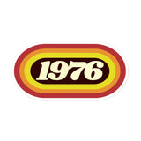 1976 Retro Oval Bubble-free stickers