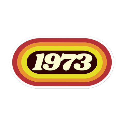 1973 Retro Oval Bubble-free stickers