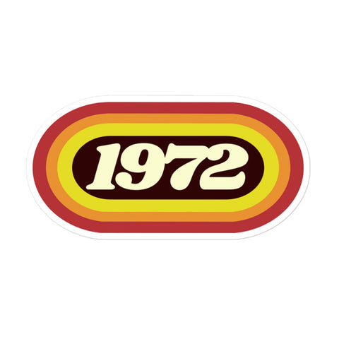 1972 Retro Oval Bubble-free stickers