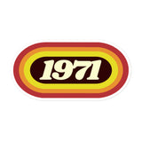 1971 Retro Oval Bubble-free stickers