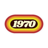 1970 Retro Oval Bubble-free stickers