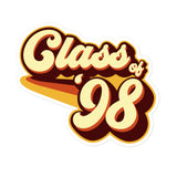 Class of 98 Graduation Retro 1998 Reunion Bubble-free stickers