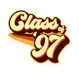 Class of 97 Graduation Retro 1997 ReunionBubble-free stickers