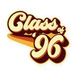 Class of 96 Graduation Retro 1996 Reunion Bubble-free stickers