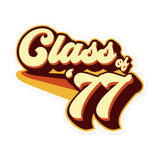 Class of 77 Graduation Retro 1977 Reunion Bubble-free stickers